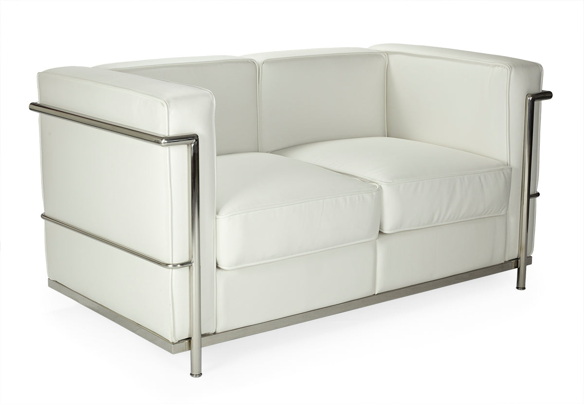 Sofa de diseño Lecor semipiel 2 plazas