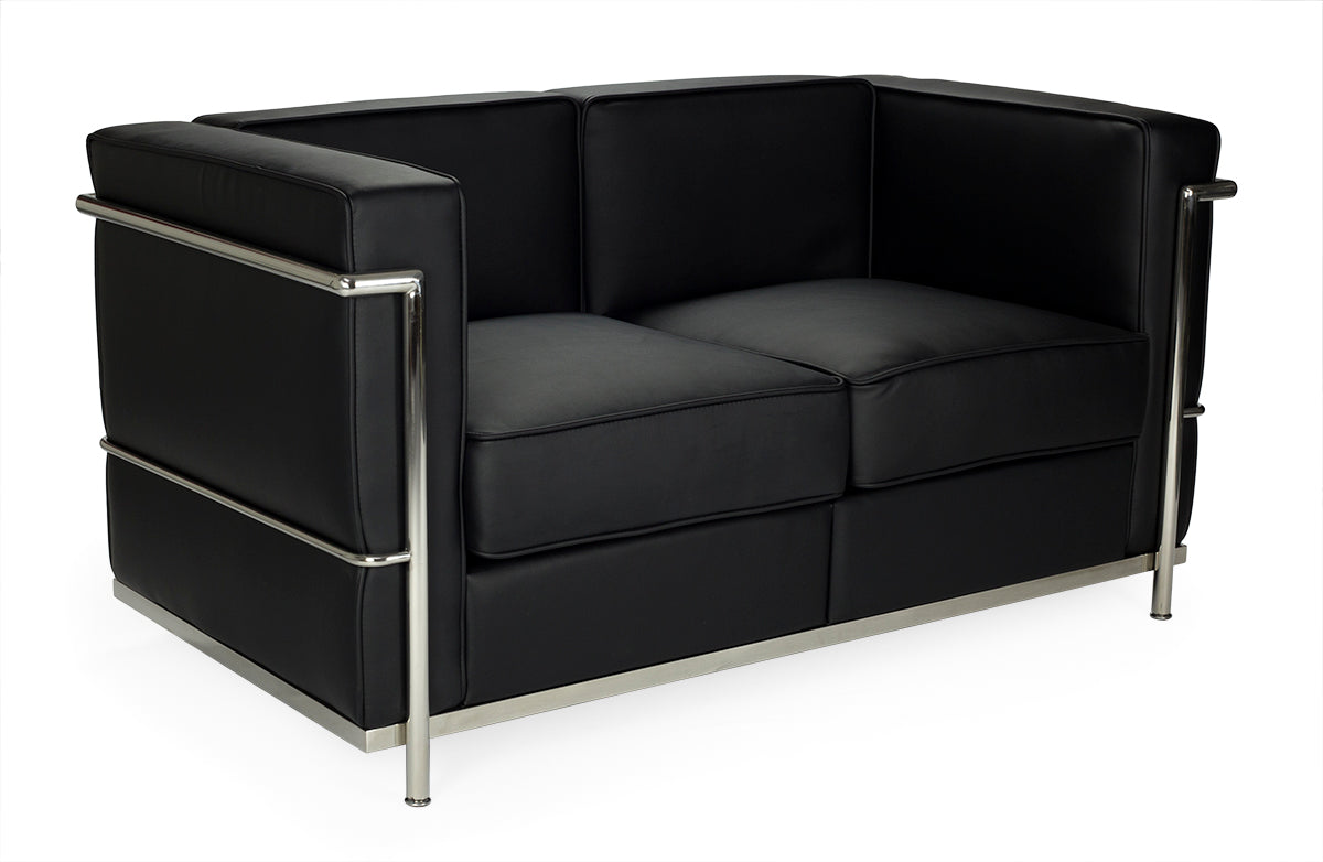 Sofa de diseño Lecor semipiel 2 plazas