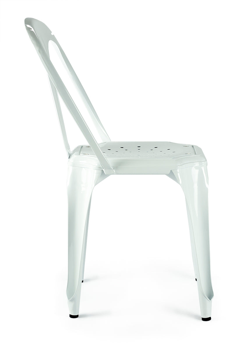 Silla de comedor vintage Mara blanco