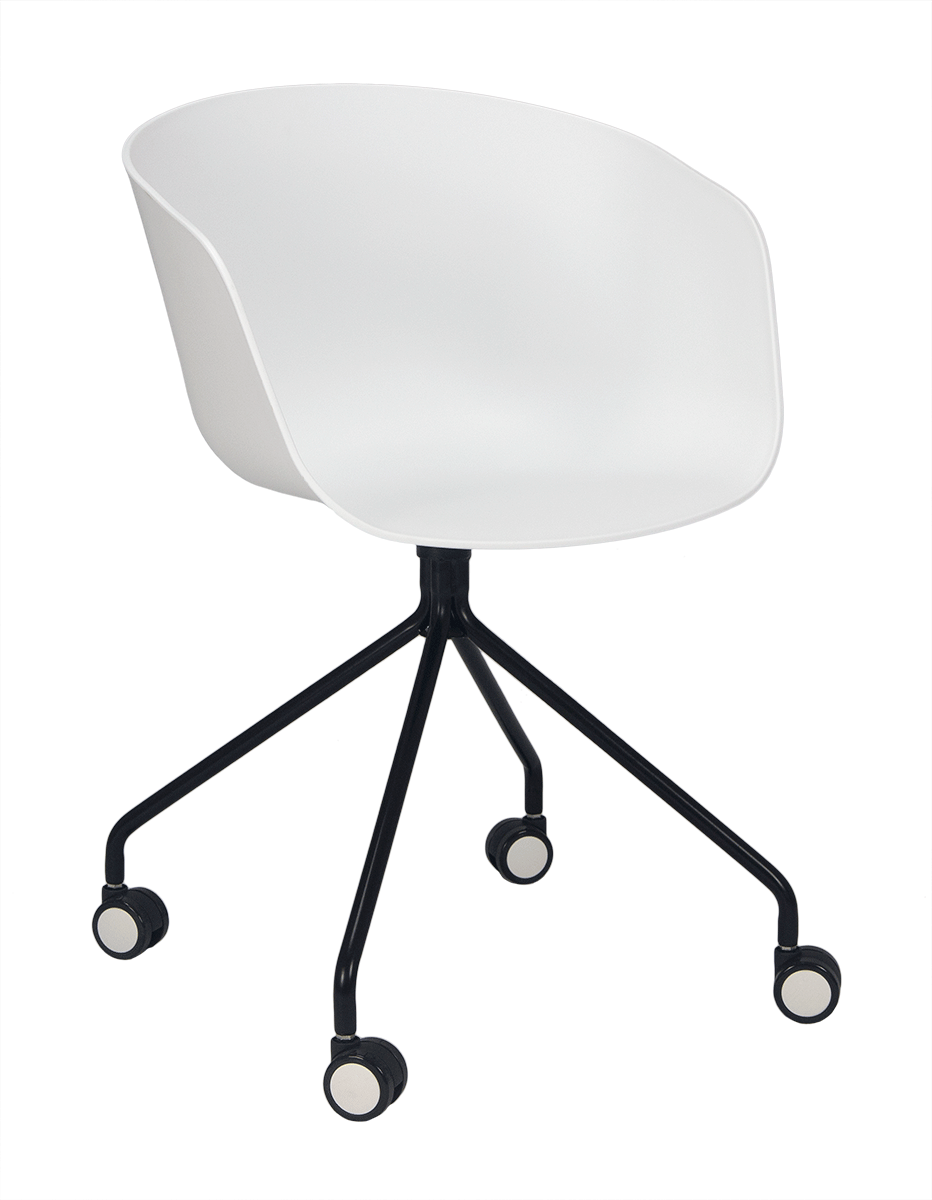 Silla de oficina con ruedas Dunia Blanco