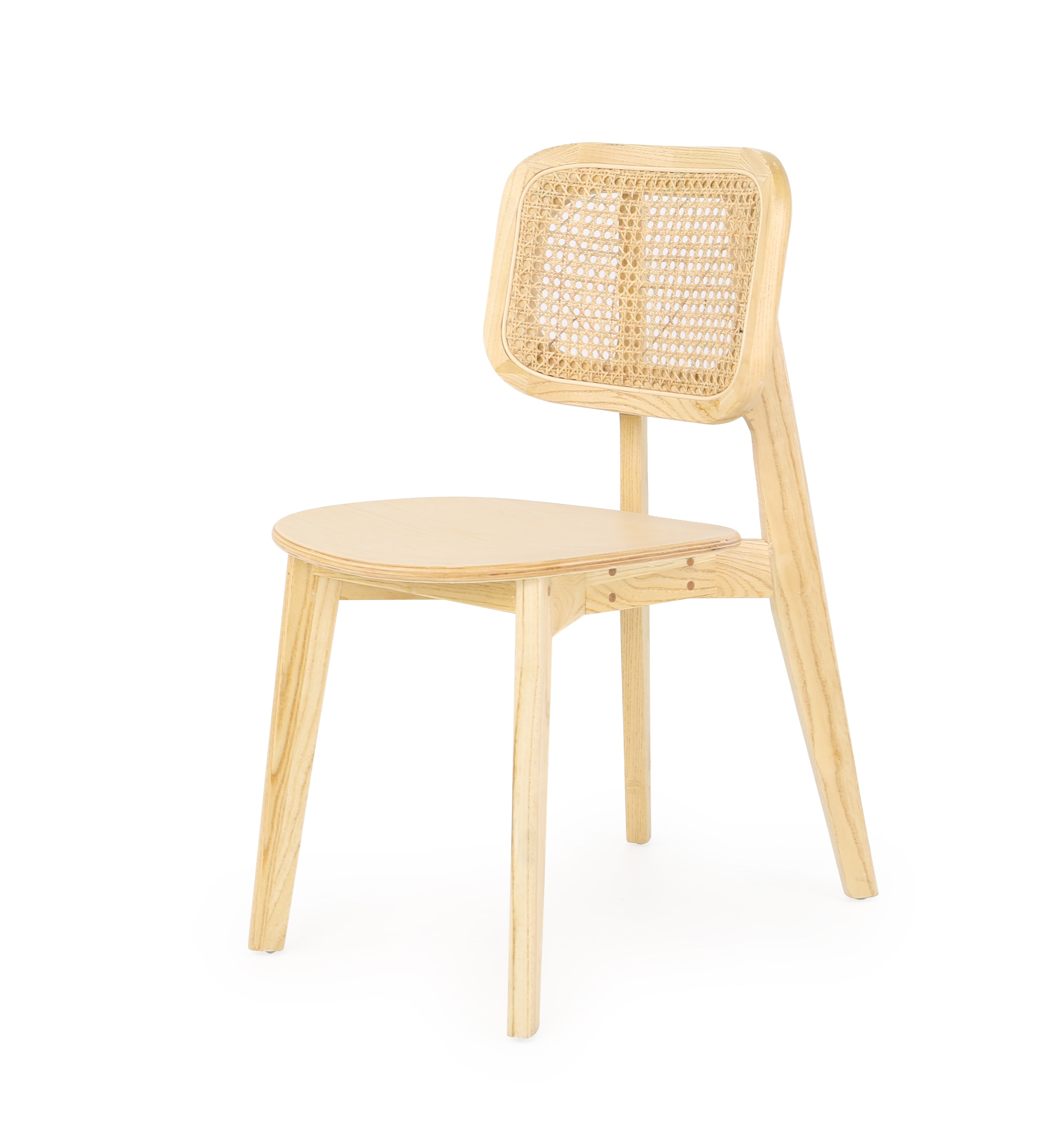 Silla de comedor de madera de olmo natural Ibis