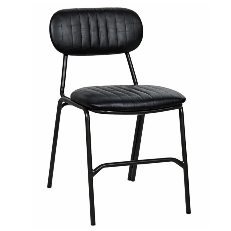 Silla de comedor vintage Candela imitación cuero