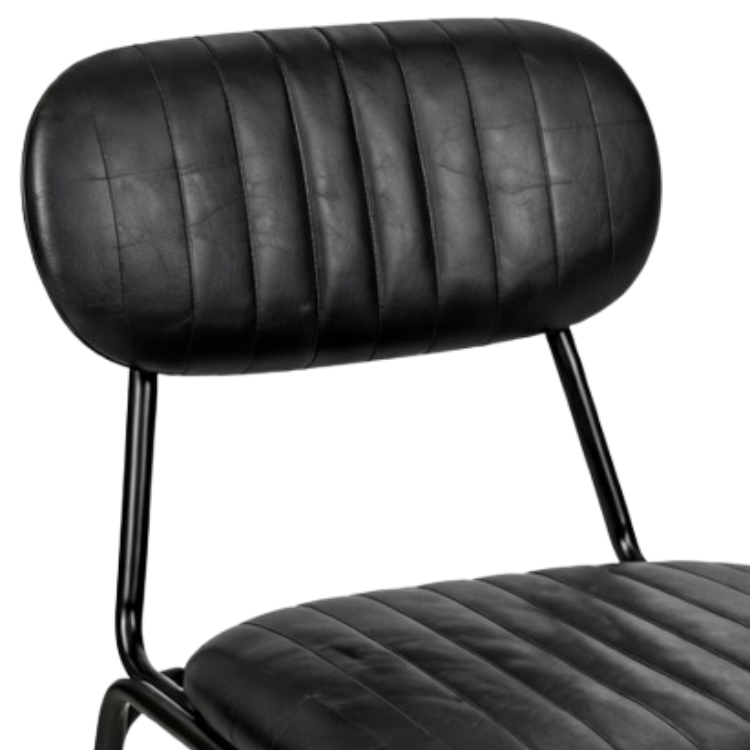 Silla de comedor vintage Candela imitación cuero