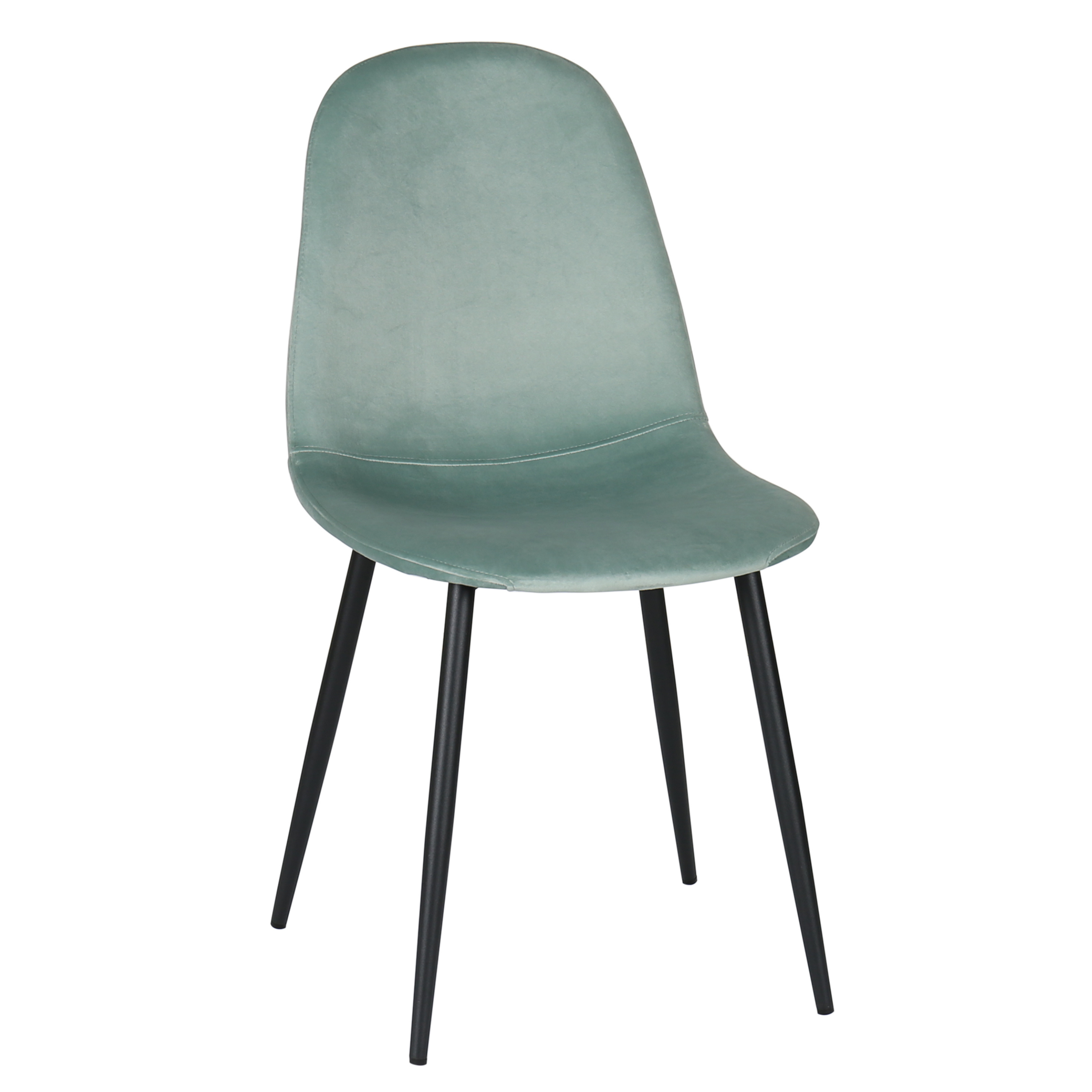 Silla de comedor patas negras terciopelo Mery