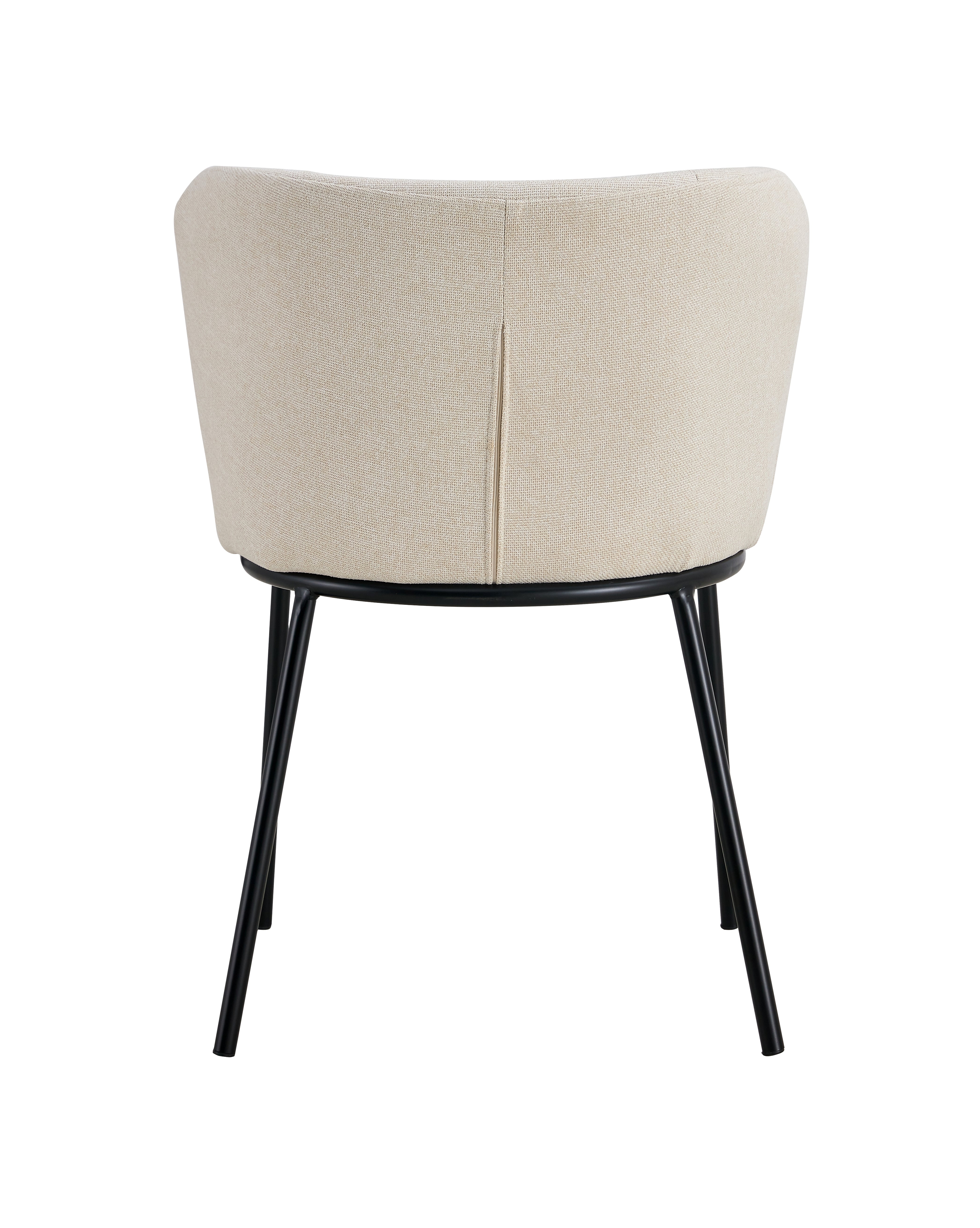 Silla de comedor tela beige Cecy