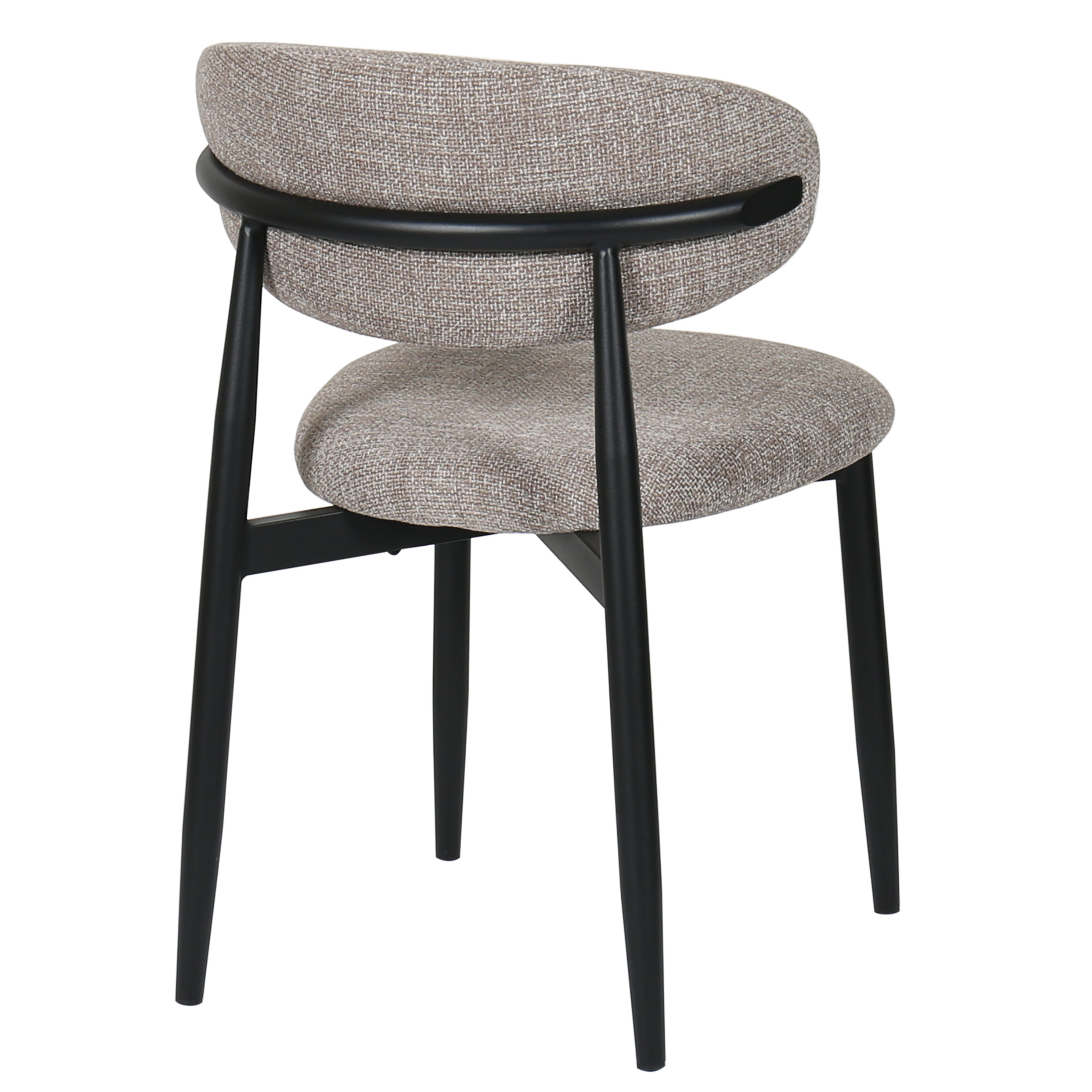 Silla de comedor nórdica tapizada Lux