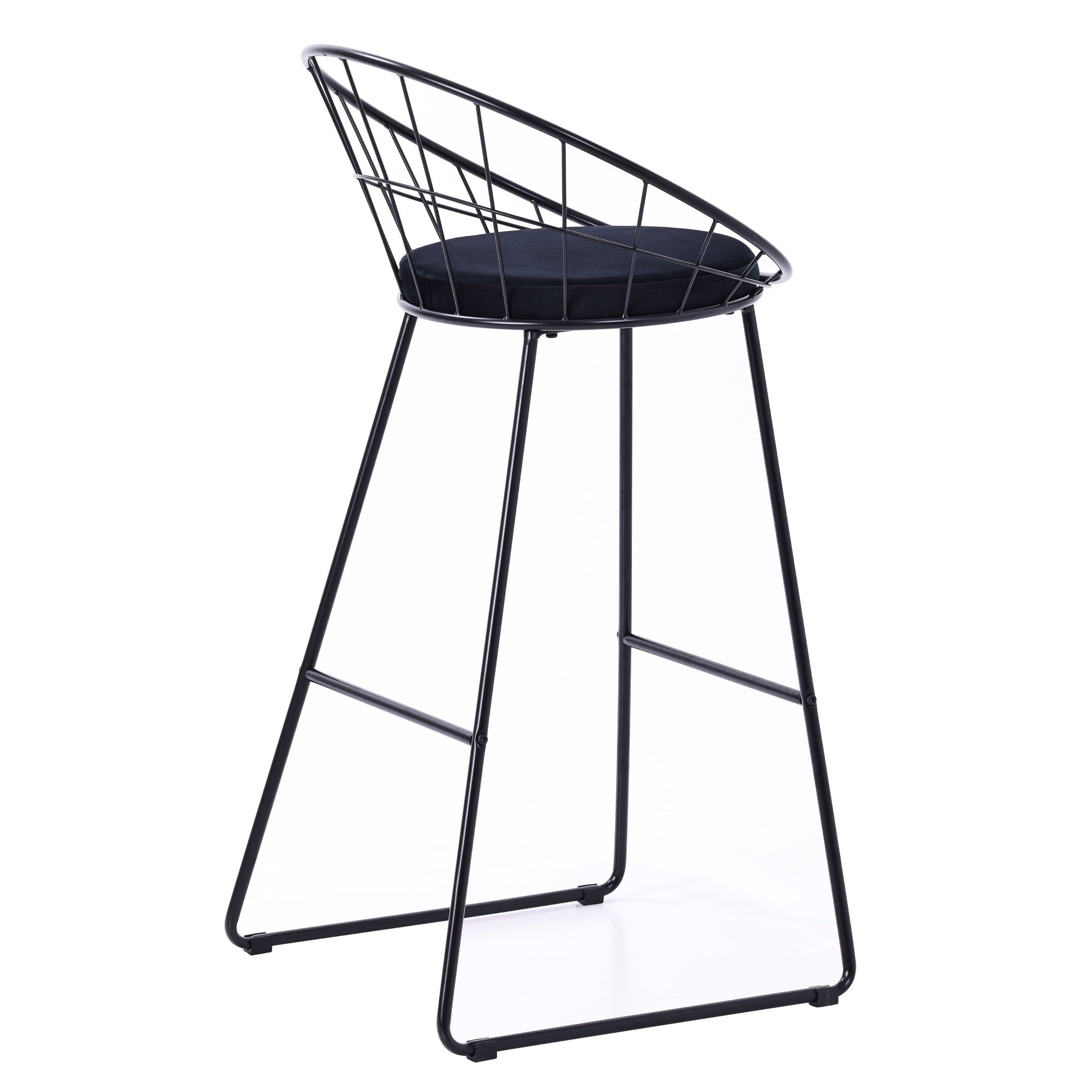 Taburete de bar Versalles terciopelo negro 75h