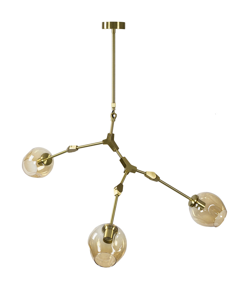 Lámpara de techo Chandelier 3 dorado