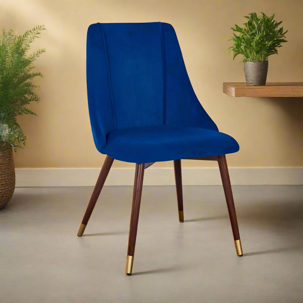 Silla comedor Corina terciopelo verde