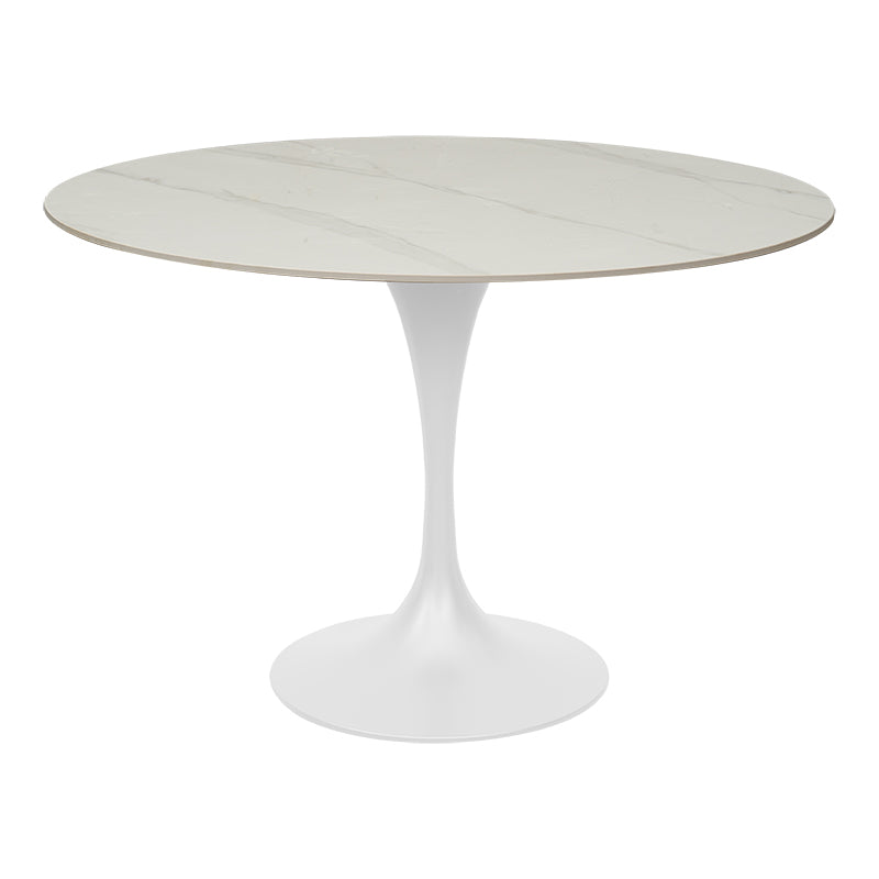 Mesa de comedor piedra sinterizada tulip blanca Ø80-90-100-120-130