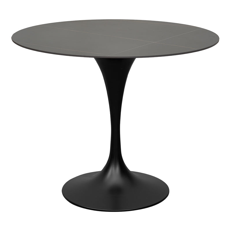 Mesa de comedor piedra sinterizada tulip negra Ø80-90-100-120-130