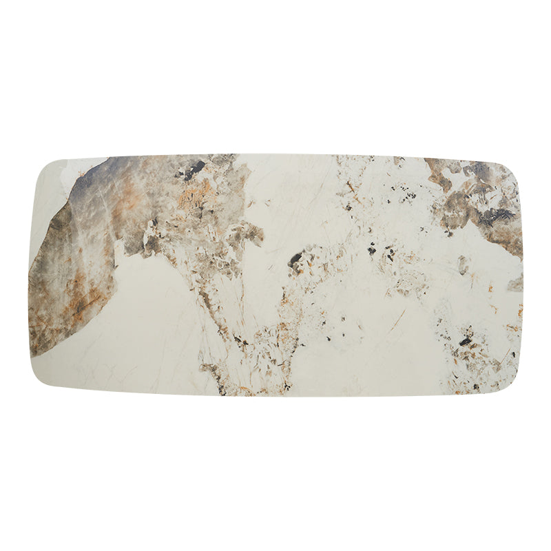 Mesa de comedor Coupra Dorada Rectangular 160/180 piedra sinterizada