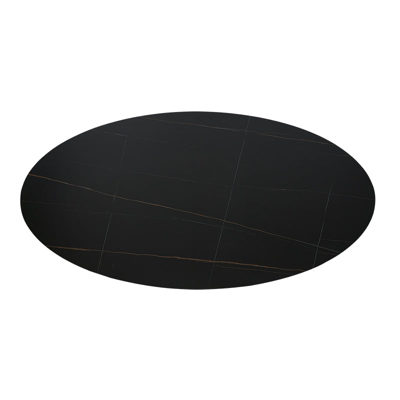 Mesa de comedor Coupra Dorada Oval 160/180 piedra sinterizada