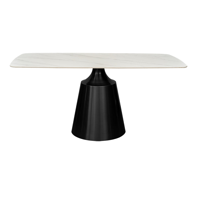 Mesa de comedor Coupra Negro Rectangular 160/180 piedra sinterizada