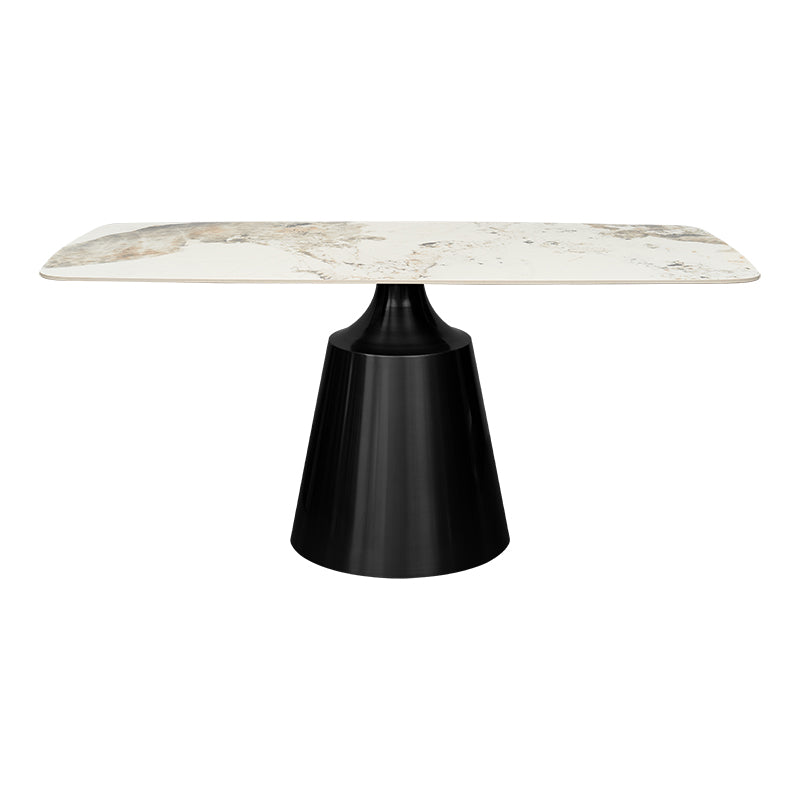 Mesa de comedor Coupra Negro Rectangular 160/180 piedra sinterizada