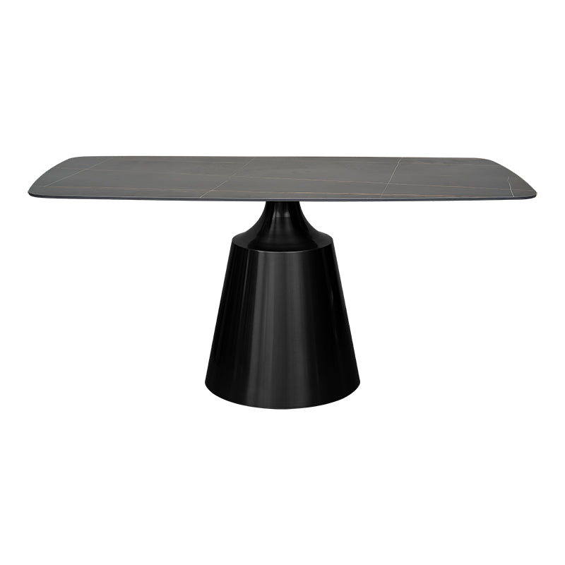 Mesa de comedor Coupra Negro Rectangular 160/180 piedra sinterizada