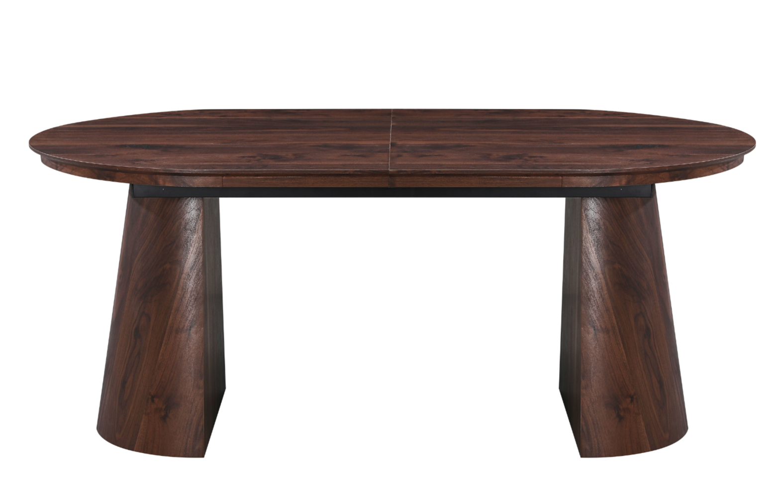 Mesa de comedor ovalada extensible 180-240 nogal Nil
