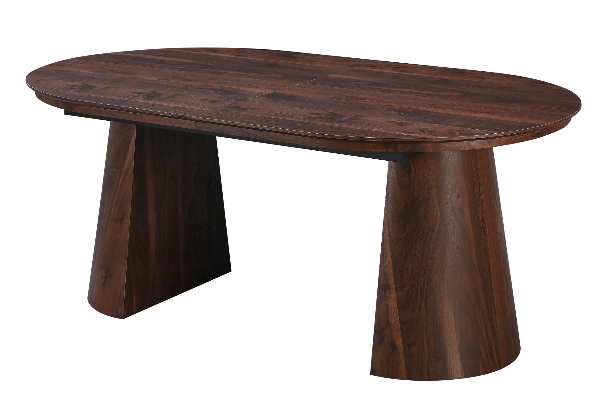 Mesa de comedor ovalada extensible 180-240 nogal Nil