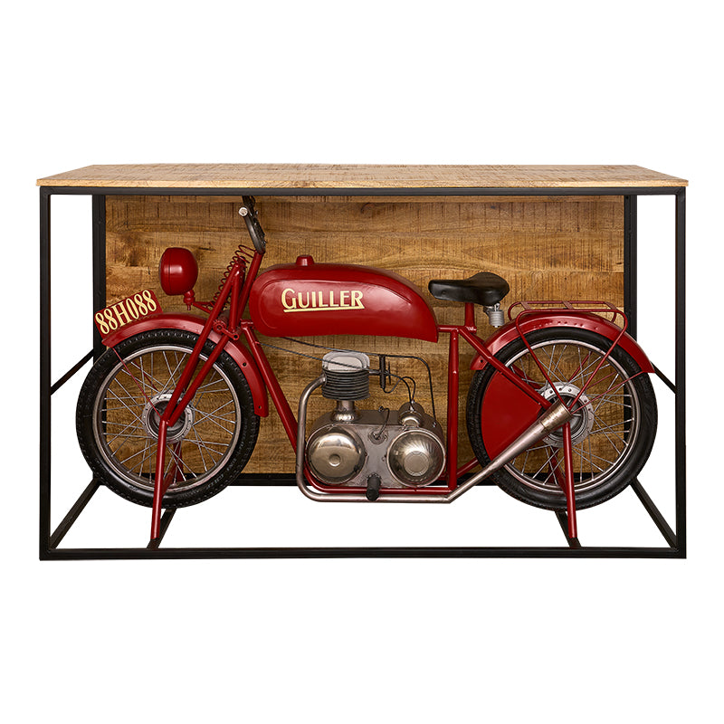 Barra mostrador con moto vintage Wester
