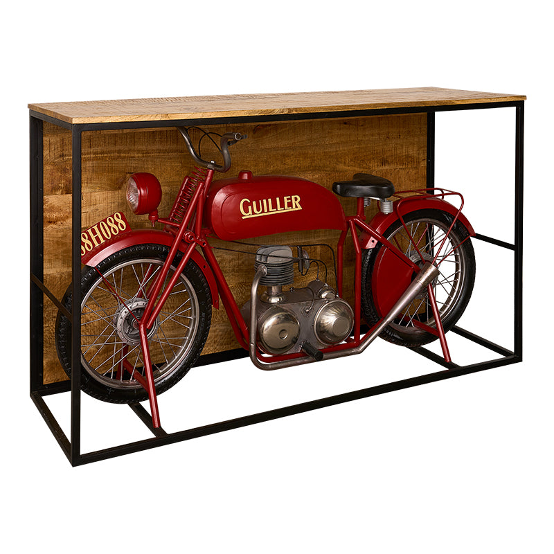 Barra mostrador con moto vintage Wester