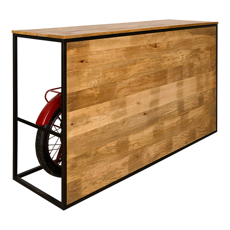 Barra mostrador con moto vintage Wester