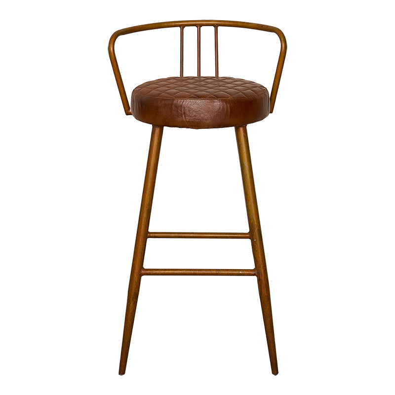 Tabouret de bar vintage en cuir H75 Ody