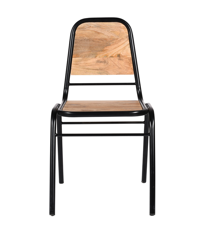 Silla de comedor vintage Louri acero