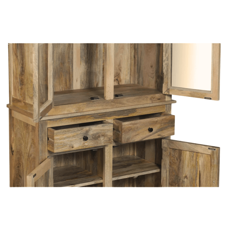 Alacena rústica de madera de mango Olide 2 puertas