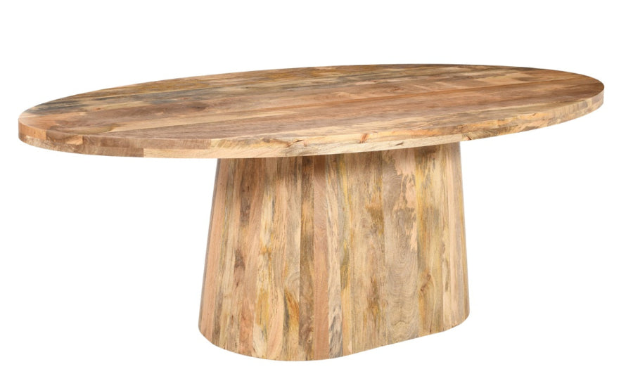 Mesa de comedor ovalada de madera de mango 220x110 Mulan