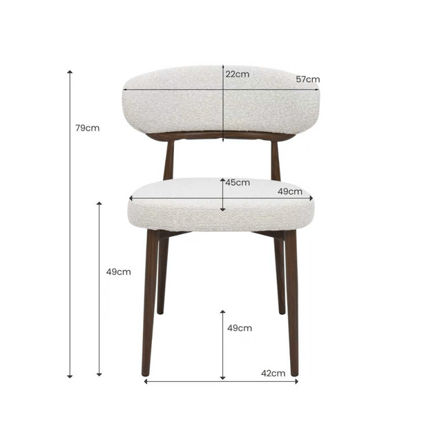 Silla de comedor Scandiwood nogal - Vintahome