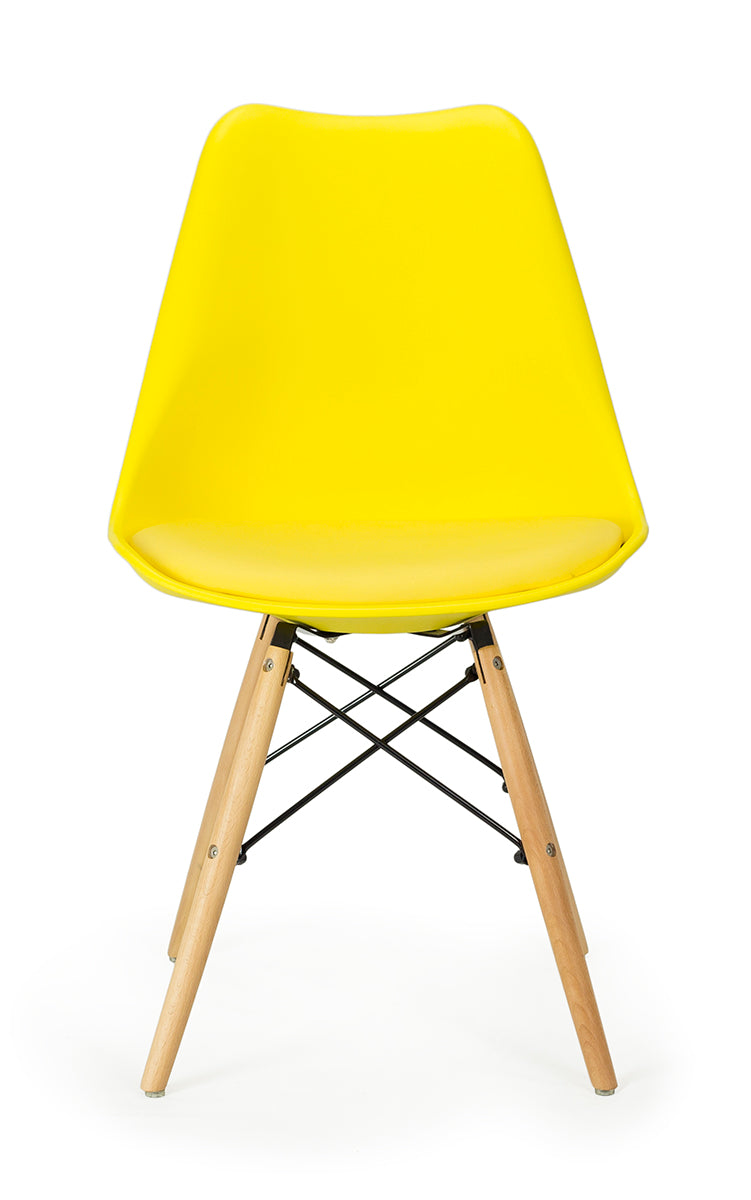 Silla nordica plastic cojín