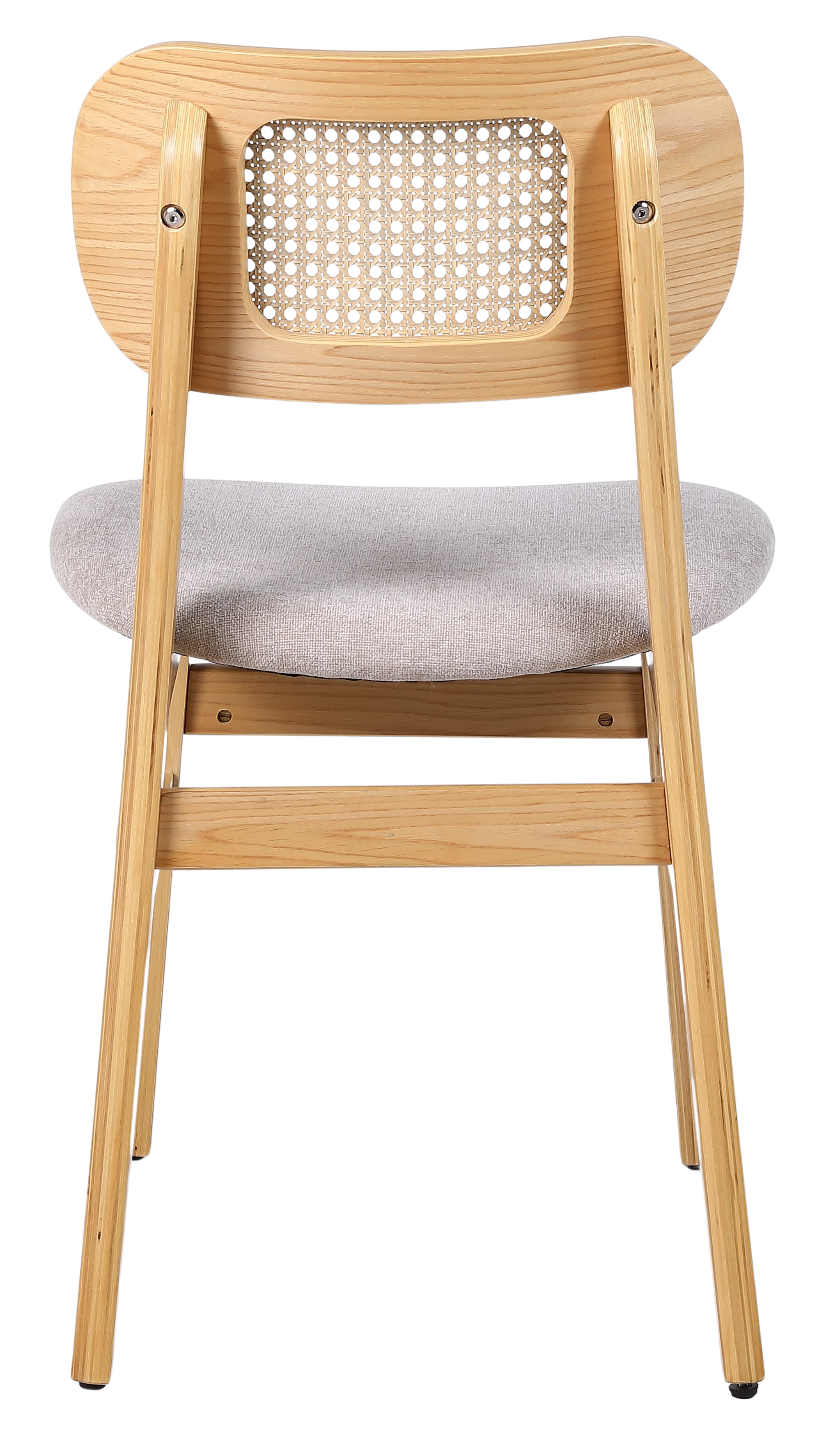 Silla de comedor nórdica madera y ratán Nalon