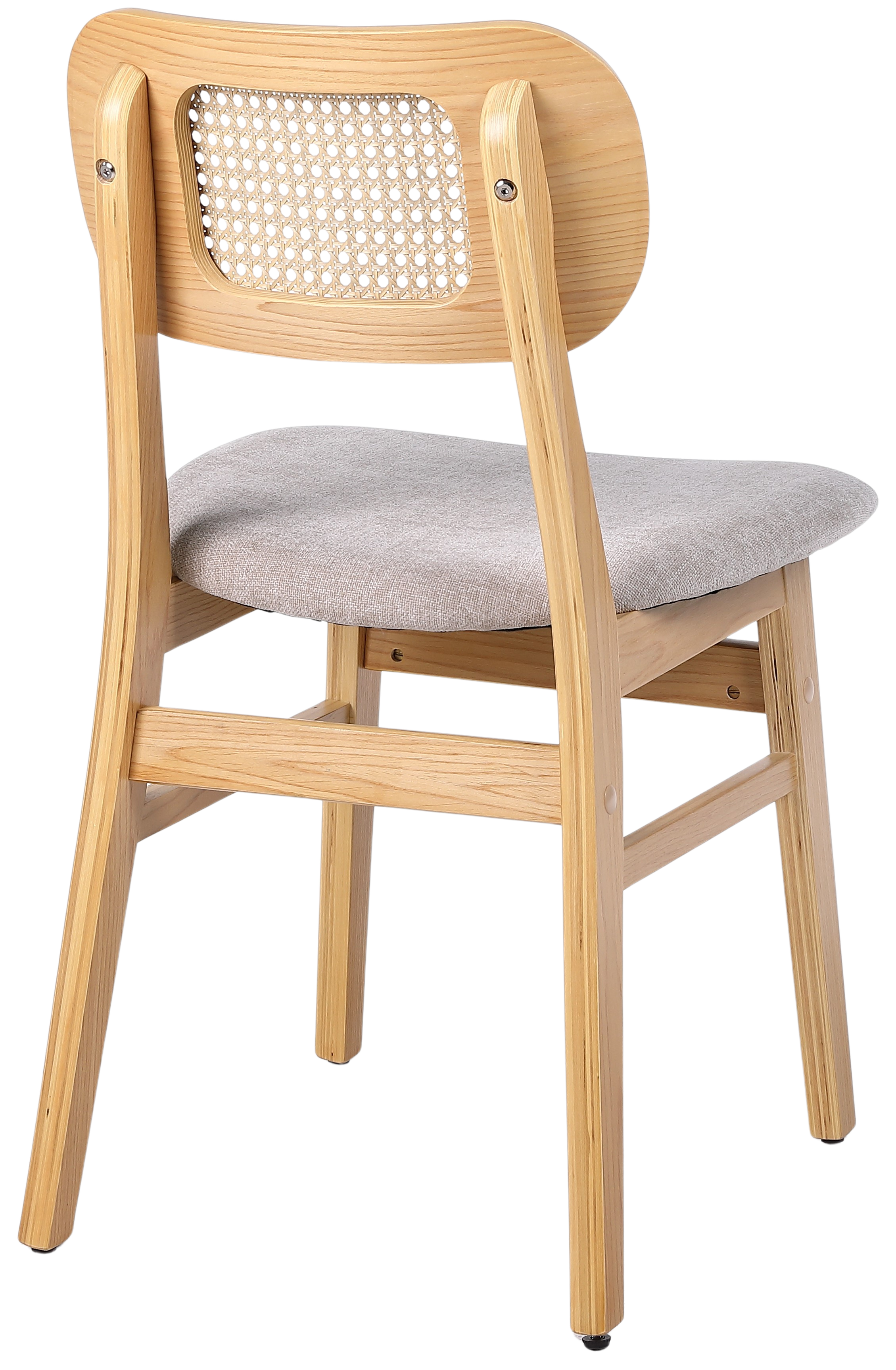 Silla de comedor nórdica madera y ratán Nalon