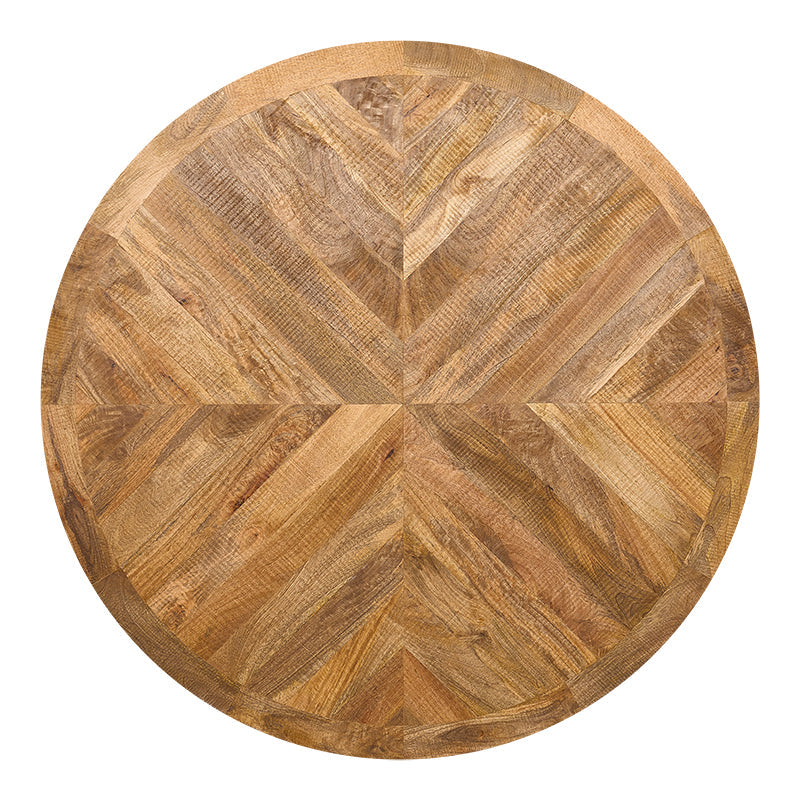 Mesa de comedor redonda de estilo industrial madera de mango Posta 140