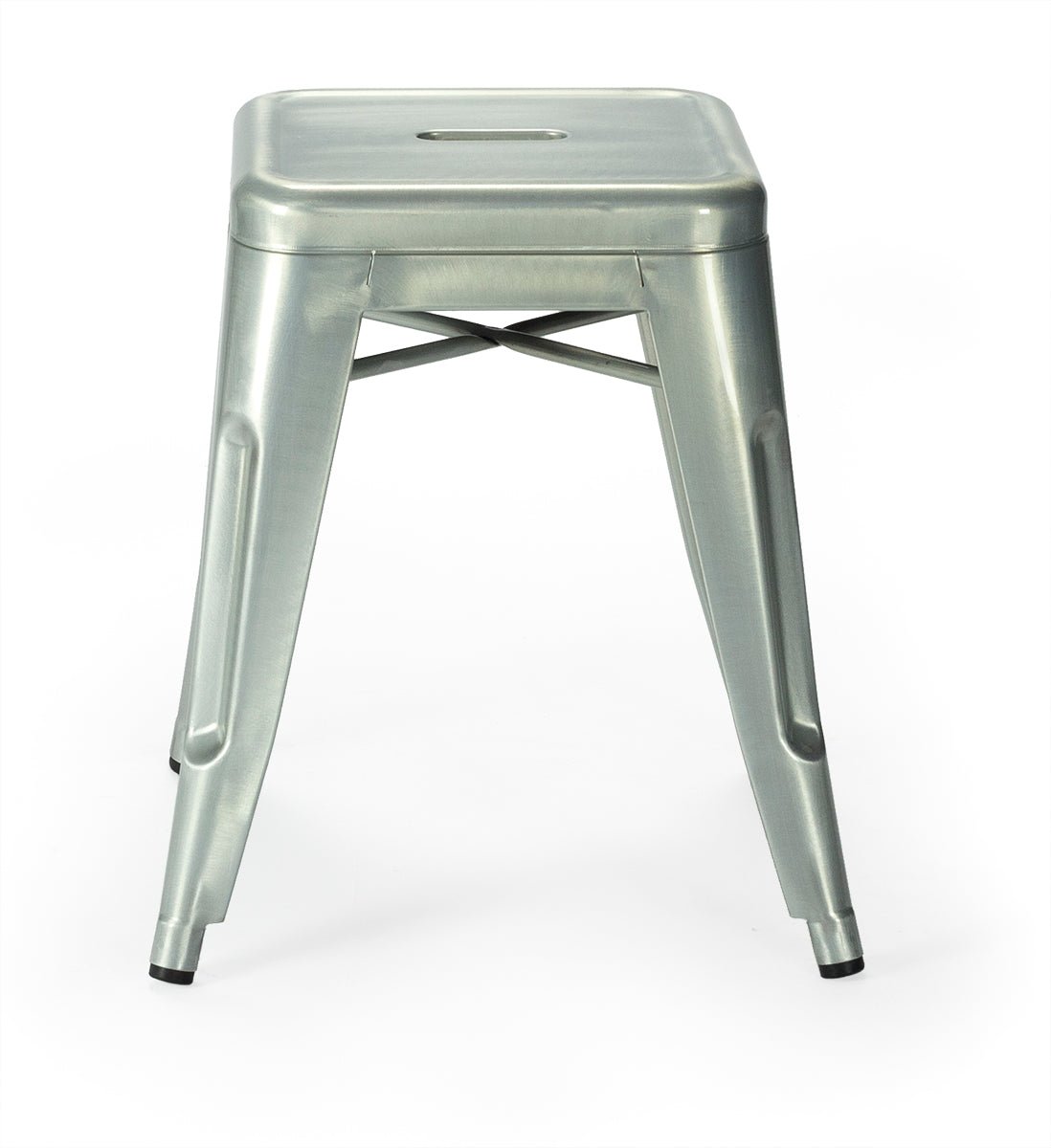 Taburete bajo vintage Vita S galvanizado