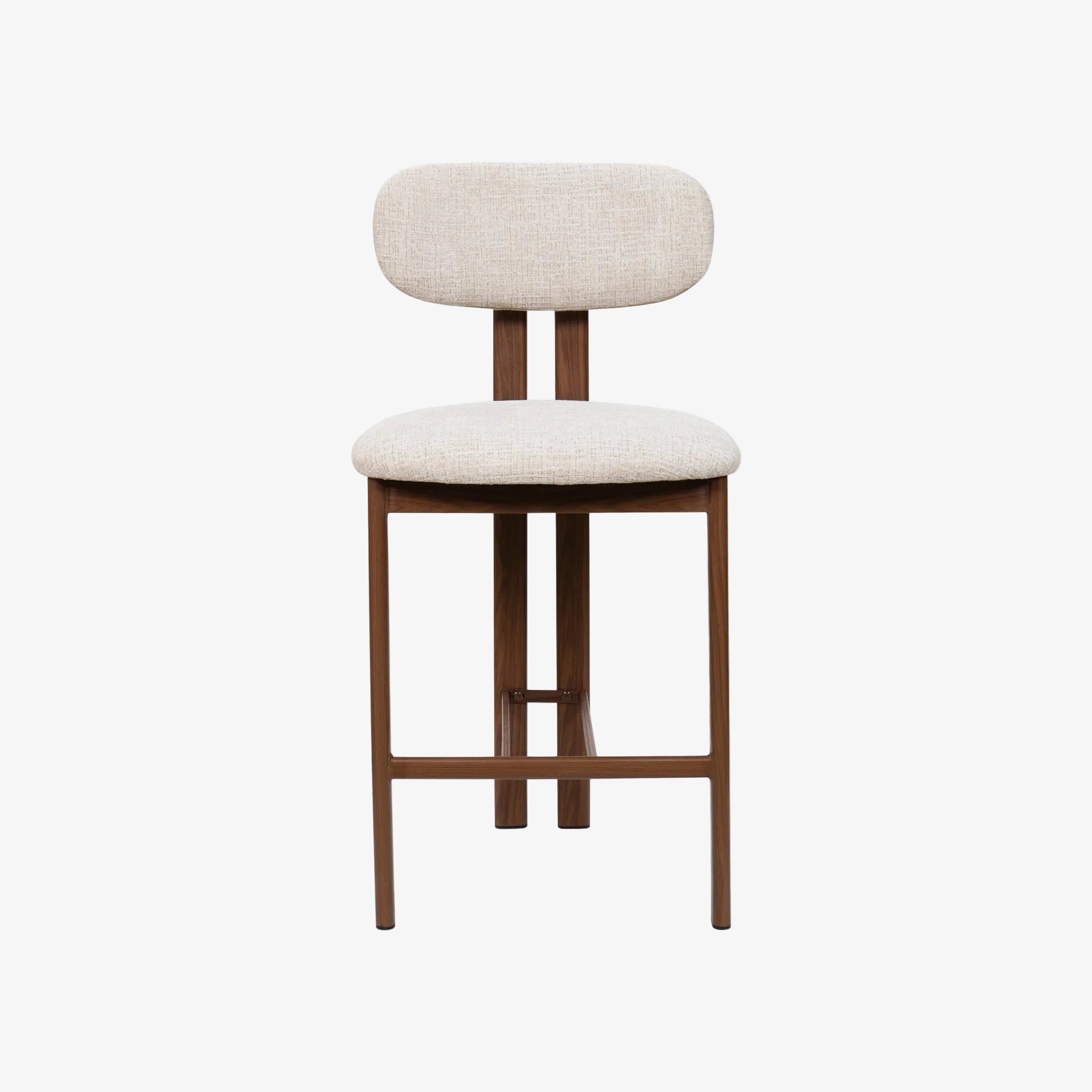 Taburete de bar acero nogal tapizado tejido Liberty 65 - Vintahome