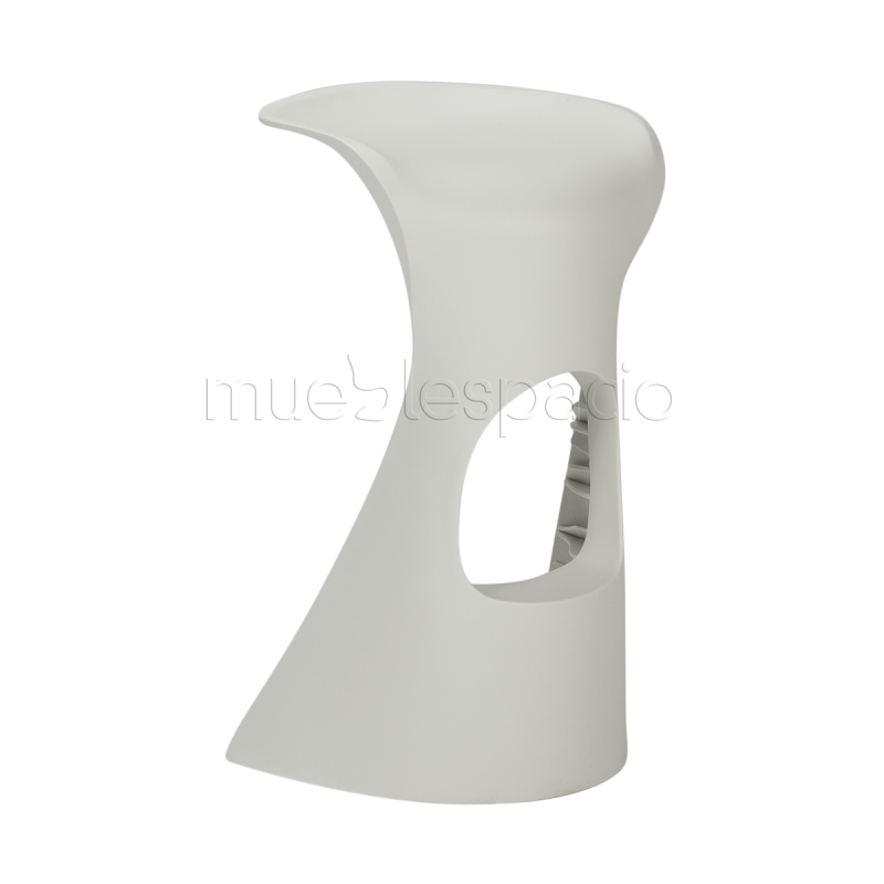 Taburete de diseño apilable Hole blanco