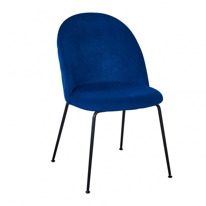 Silla comedor Rosi  terciopelo azul