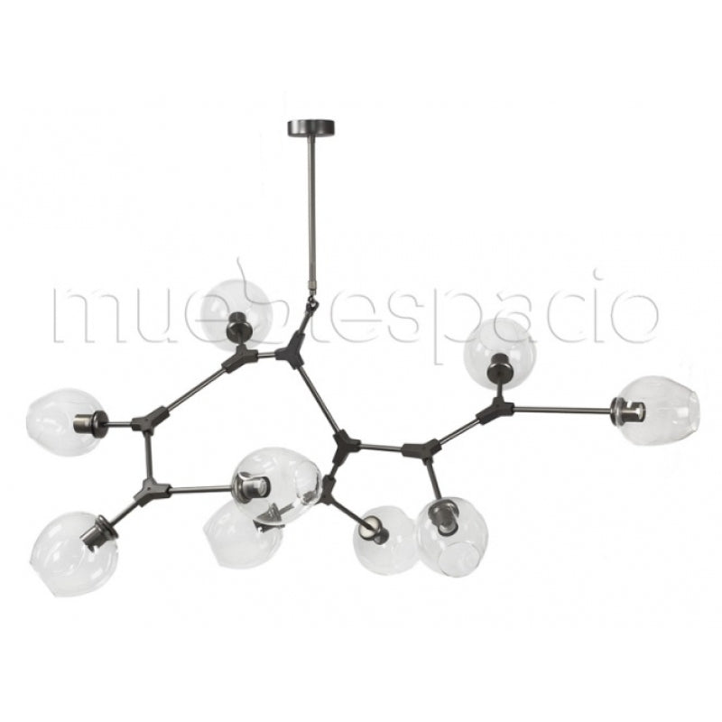 Lámpara de techo Chandelier 9 gris grafito