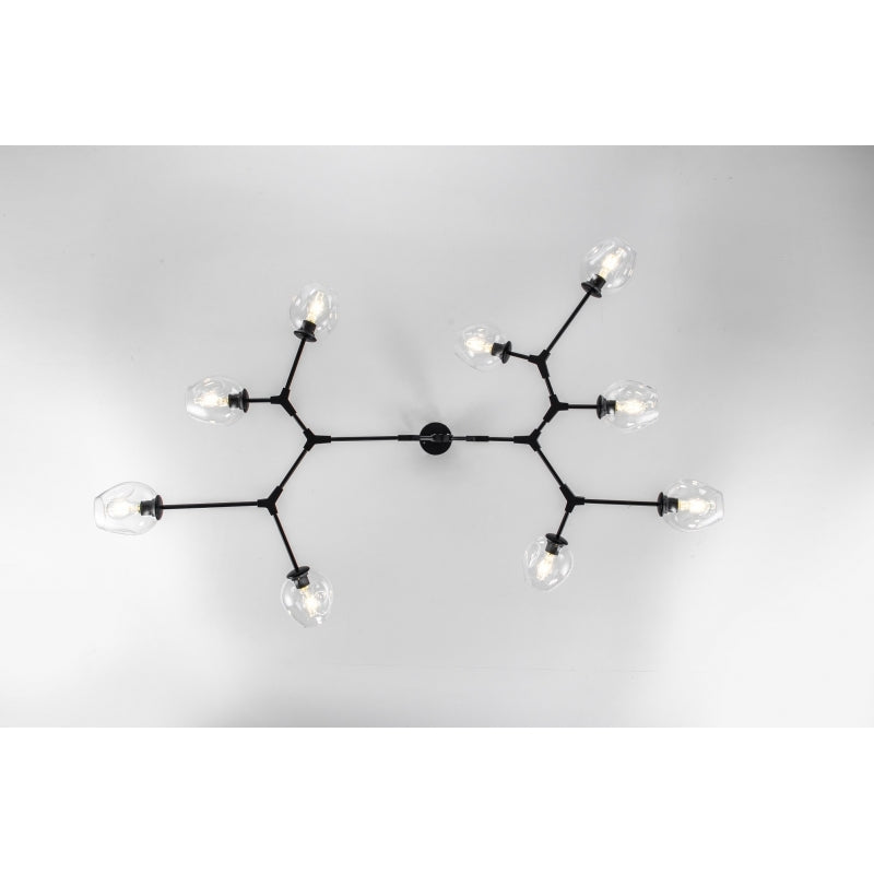 Lámpara de techo Chandelier 9 gris grafito