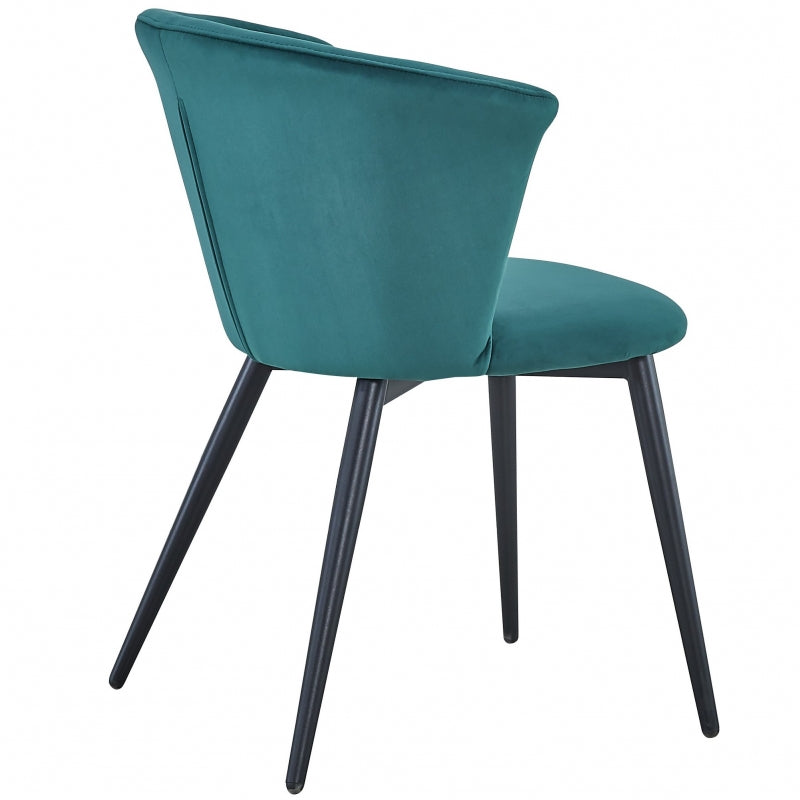 Silla de comedor terciopelo verde Helen