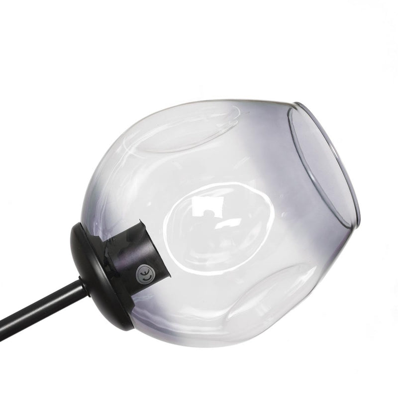 Lámpara de techo Chandelier 9 negro bolas smoke