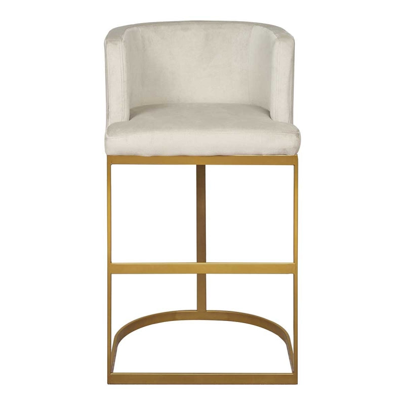 Taburete terciopelo 74cms Bruna beige