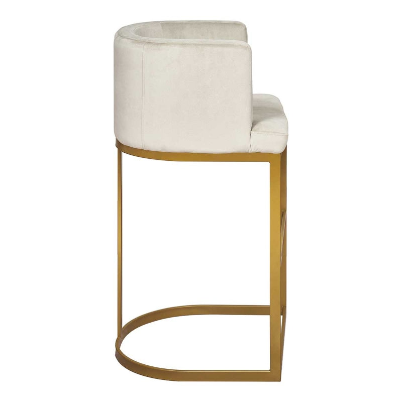 Taburete terciopelo 74cms Bruna beige