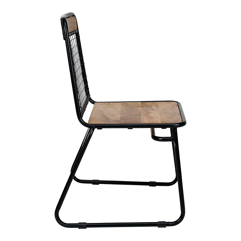 Chaise de salle à manger en bois et acier Xanna