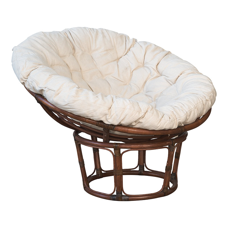 Sillon Bambu Papasan nogal