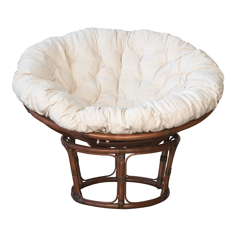 Sillon Bambu Papasan nogal