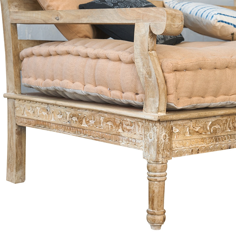 Sofa vintage tallado madera Karim