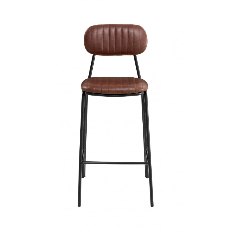 Taburete de bar vintage Candela imitación cuero H75