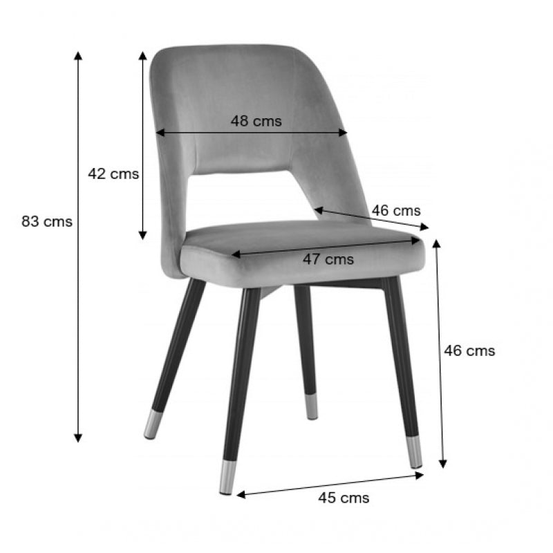 Silla Comedor terciopelo beige Tinna